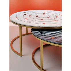 KARE Design Tische-Beistelltisch Mystic Round (2/Set) O90Cm