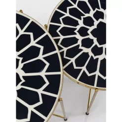 KARE Design Tische-Beistelltisch Priya Schwarz (2/Set)