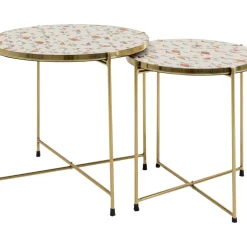 KARE Design Tische-Beistelltisch Priya Weis (2/Set)
