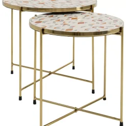 KARE Design Tische-Beistelltisch Priya Weis (2/Set)