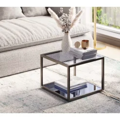 KARE Design Tische-Beistelltisch Quadro Schwarz 50X50Cm