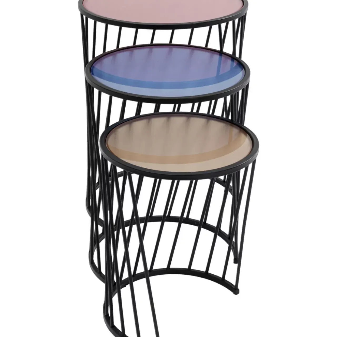 KARE Design Tische-Beistelltisch Rainbow (3/Set)