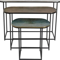 KARE Design Tische-Beistelltisch Ray Oval (3/Set)