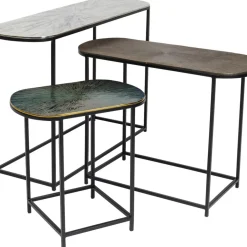 KARE Design Tische-Beistelltisch Ray Oval (3/Set)