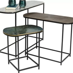KARE Design Tische-Beistelltisch Ray Oval (3/Set)
