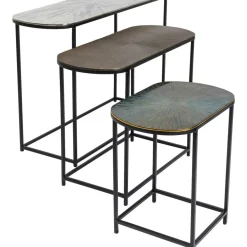 KARE Design Tische-Beistelltisch Ray Oval (3/Set)