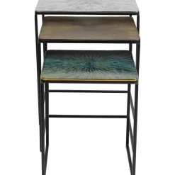 KARE Design Tische-Beistelltisch Ray Square (3/Set)