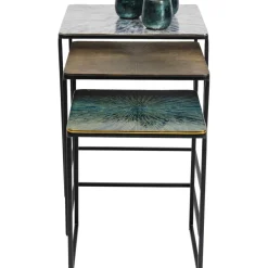 KARE Design Tische-Beistelltisch Ray Square (3/Set)