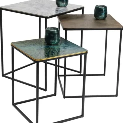 KARE Design Tische-Beistelltisch Ray Square (3/Set)