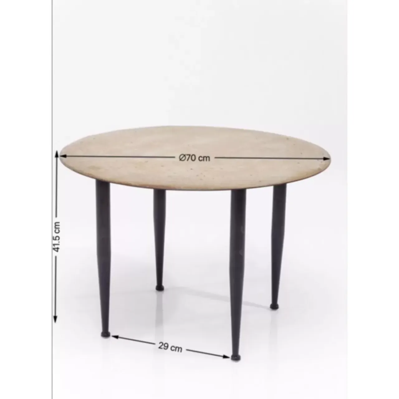 KARE Design Tische-Beistelltisch Vintage Elements O60Cm