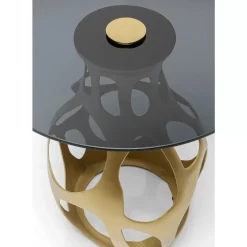 KARE Design Tische-Beistelltisch Volcano Gold O60Cm