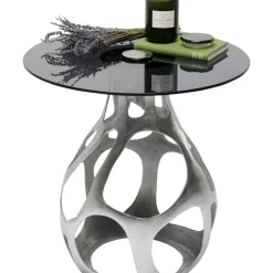 KARE Design Tische-Beistelltisch Volcano Silber O60Cm
