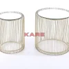 KARE Design Tische-Beistelltisch Wire Messing (2/Set) O44Cm