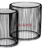 KARE Design Tische-Beistelltisch Wire Schwarz (2/Set) O44Cm