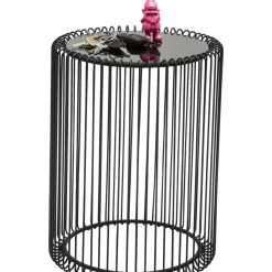 KARE Design Tische-Beistelltisch Wire Schwarz (2/Set) O44Cm