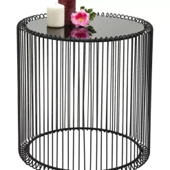 KARE Design Tische-Beistelltisch Wire Schwarz (2/Set) O44Cm