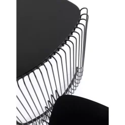 KARE Design Tische-Beistelltisch Wire Triangle Schwarz (2/Set)