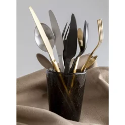 KARE Design Geschirr & Tischaccessoires-Besteck Gloria Matt Gold (16-Tlg.)