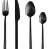 KARE Design Geschirr & Tischaccessoires-Besteck Gloria Matt Schwarz (16-Tlg.)