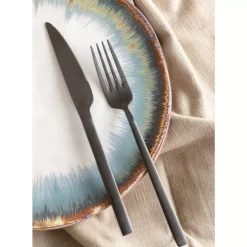 KARE Design Geschirr & Tischaccessoires-Besteck Gloria Matt Schwarz (16-Tlg.)