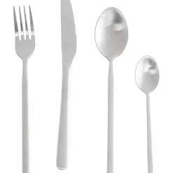 KARE Design Geschirr & Tischaccessoires-Besteck Gloria Matt Silber (16-Tlg.)