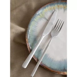 KARE Design Geschirr & Tischaccessoires-Besteck Gloria Matt Silber (16-Tlg.)