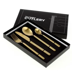 KARE Design Geschirr & Tischaccessoires-Besteck Lery Gold 4.Tlg