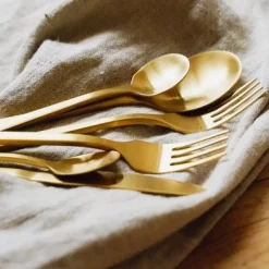 KARE Design Geschirr & Tischaccessoires-Besteck Lery Gold 4.Tlg