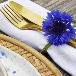 KARE Design Geschirr & Tischaccessoires-Besteck Lery Gold 4.Tlg