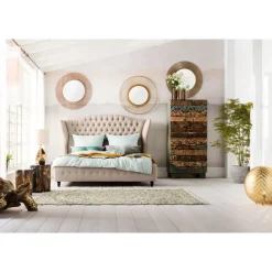 KARE Design Betten-Bett City Spirit Linen Natural 180X200Cm