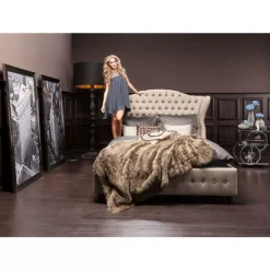 KARE Design Betten-Bett City Spirit Linen Natural 160X200Cm