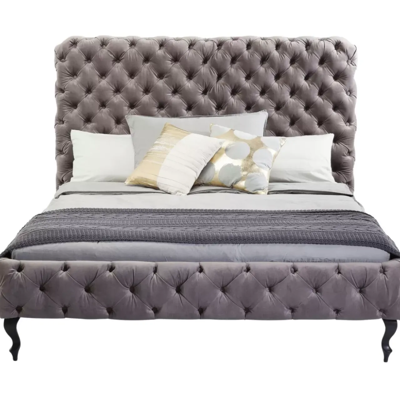 KARE Design Betten-Bett Desire Hoch Silbergrau 160X200 Cm