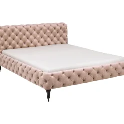 KARE Design Betten-Bett Desire Velvet Ecru 160X200Cm