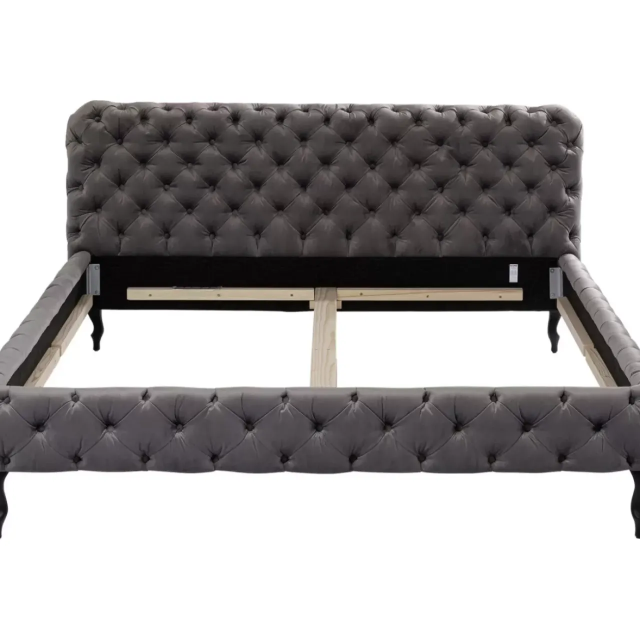 KARE Design Betten-Bett Desire Velvet Silbergrau 160X200 Cm