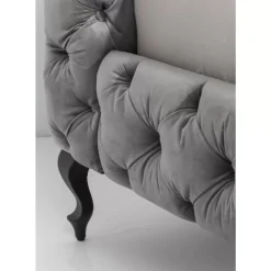 KARE Design Betten-Bett Desire Velvet Silbergrau 160X200 Cm