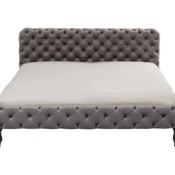 KARE Design Betten-Bett Desire Velvet Silbergrau 200X200Cm