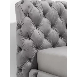 KARE Design Betten-Bett Desire Velvet Silbergrau 200X200Cm