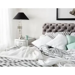 KARE Design Betten-Bett Desire Velvet Silbergrau 180X200 Cm