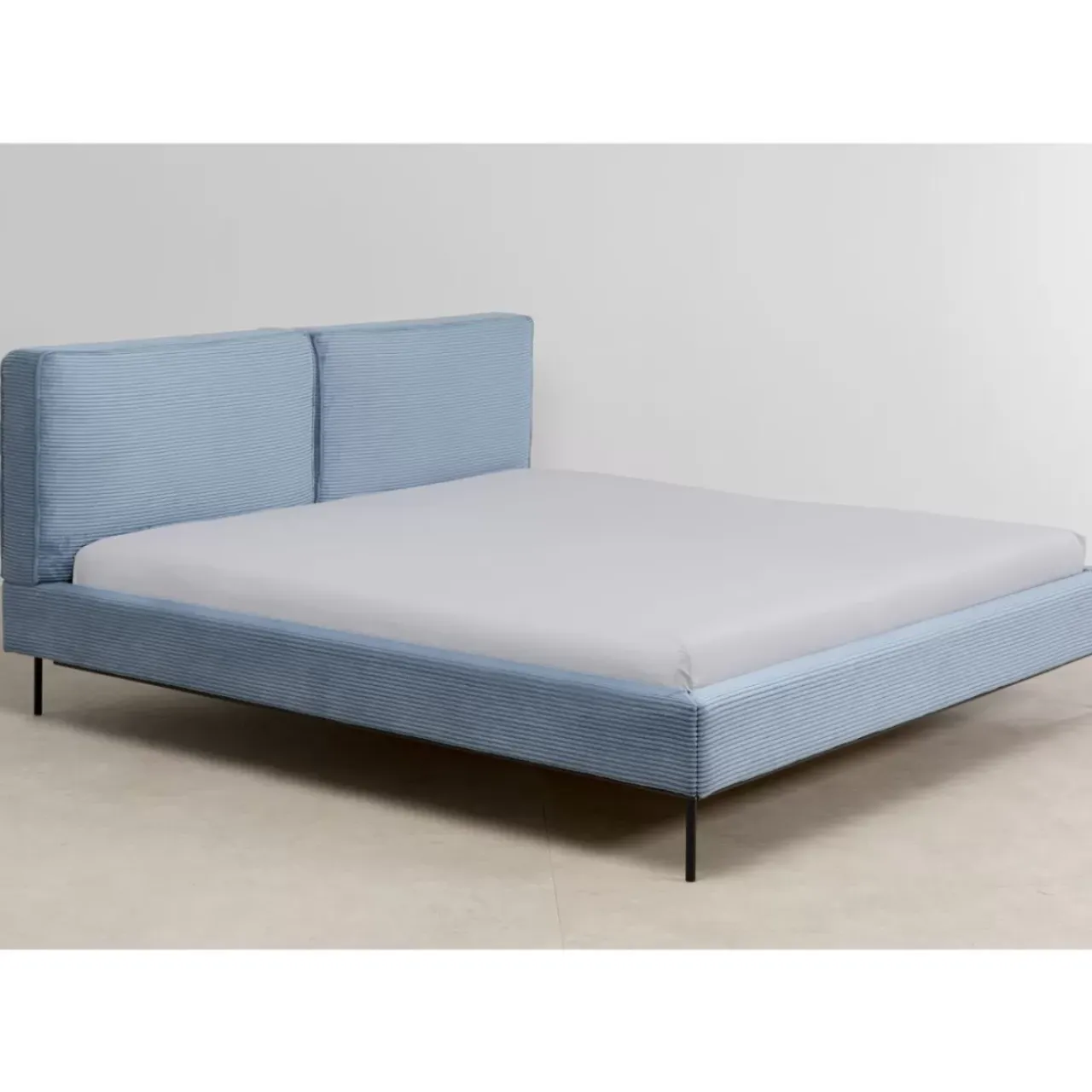 KARE Design Betten-Bett East Side Cord Blau 180X200Cm
