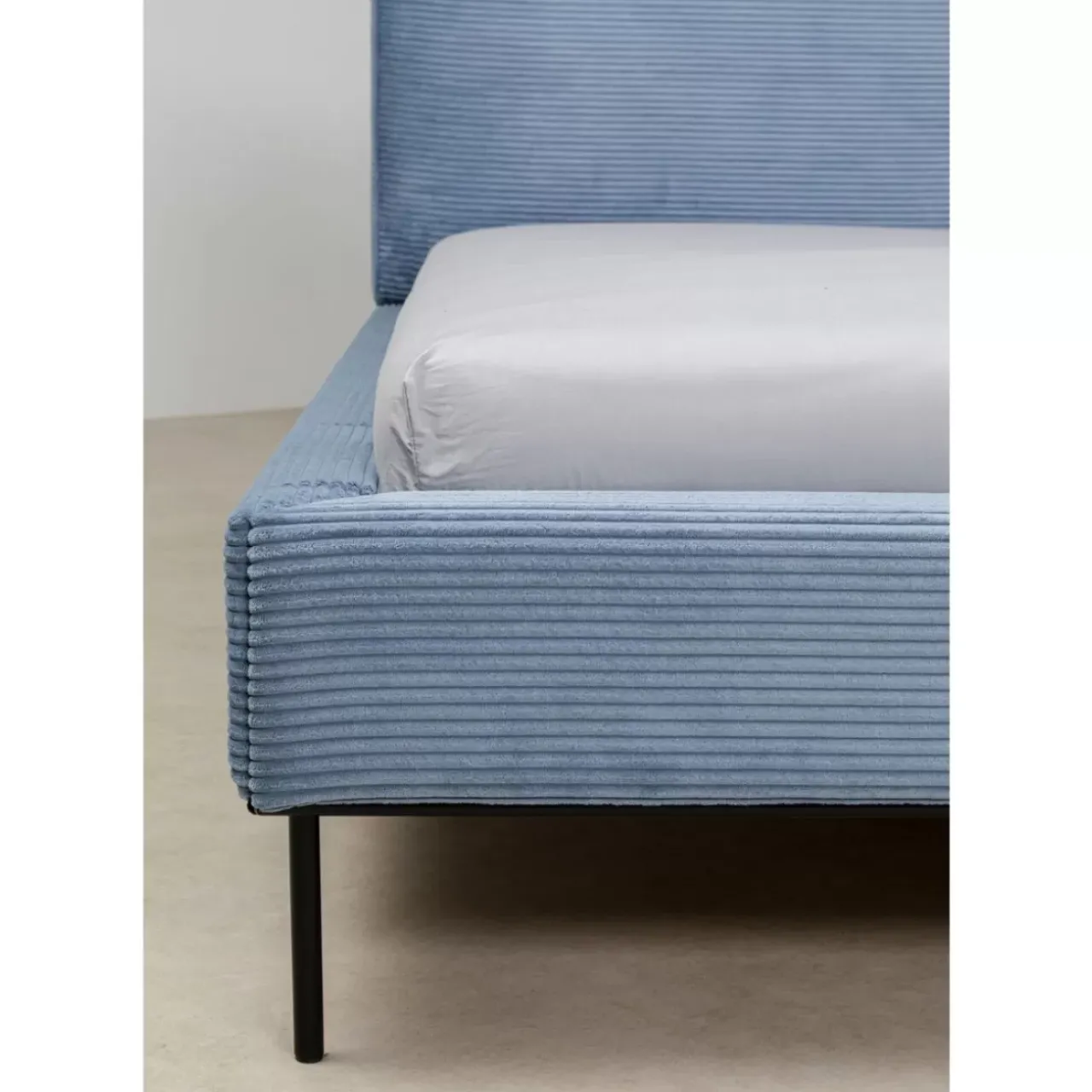 KARE Design Betten-Bett East Side Cord Blau 160X200Cm