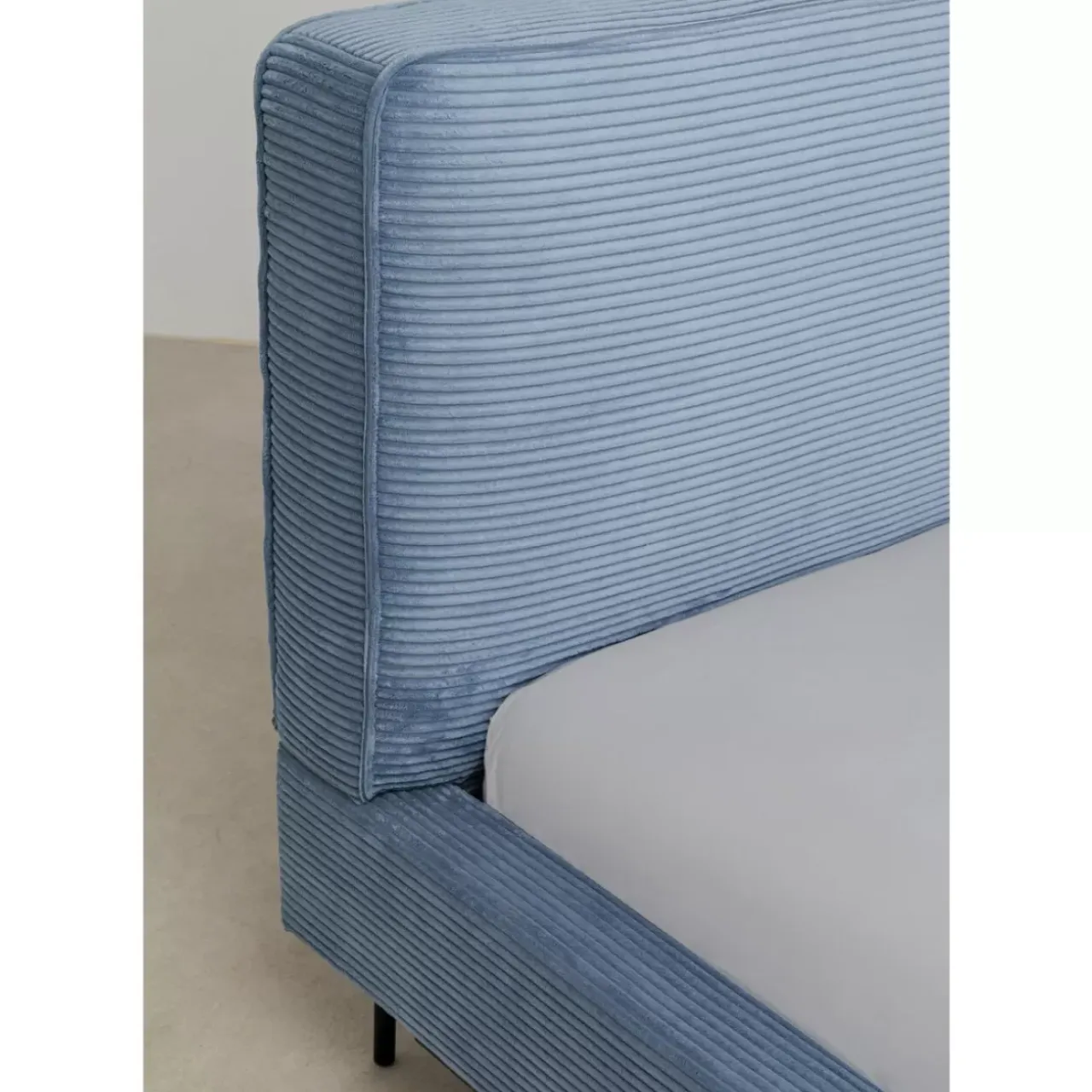 KARE Design Betten-Bett East Side Cord Blau 160X200Cm