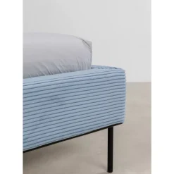 KARE Design Betten-Bett East Side Cord Blau 160X200Cm