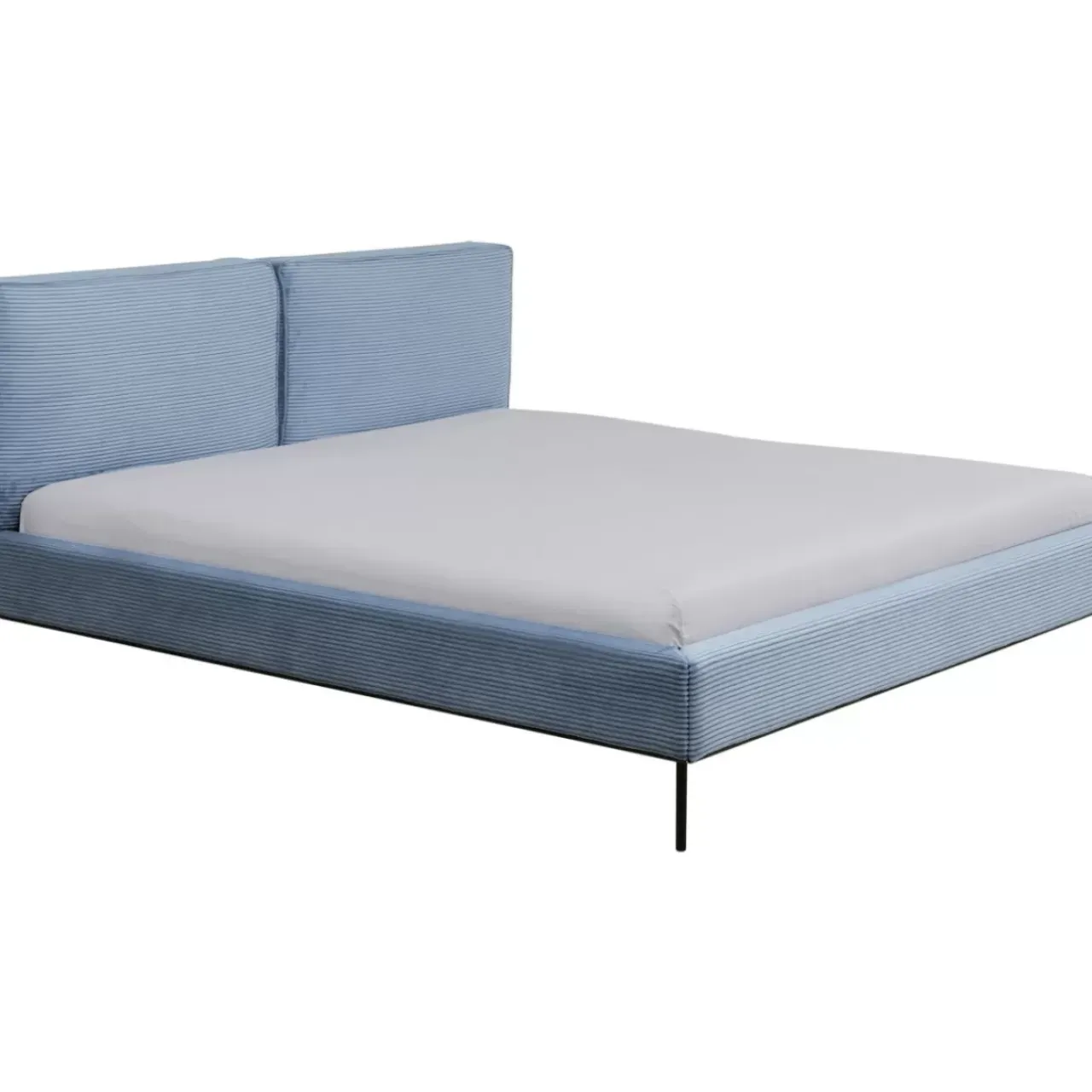 KARE Design Betten-Bett East Side Cord Blau 160X200Cm
