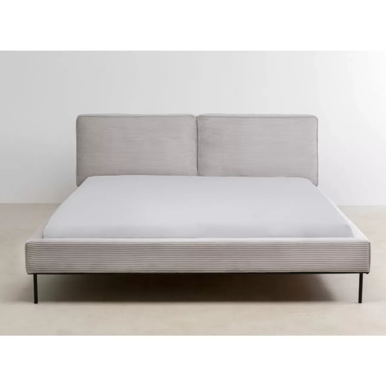 KARE Design Betten-Bett East Side Cord Grau 180X200Cm