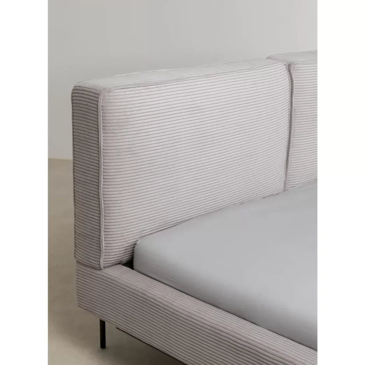 KARE Design Betten-Bett East Side Cord Grau 180X200Cm