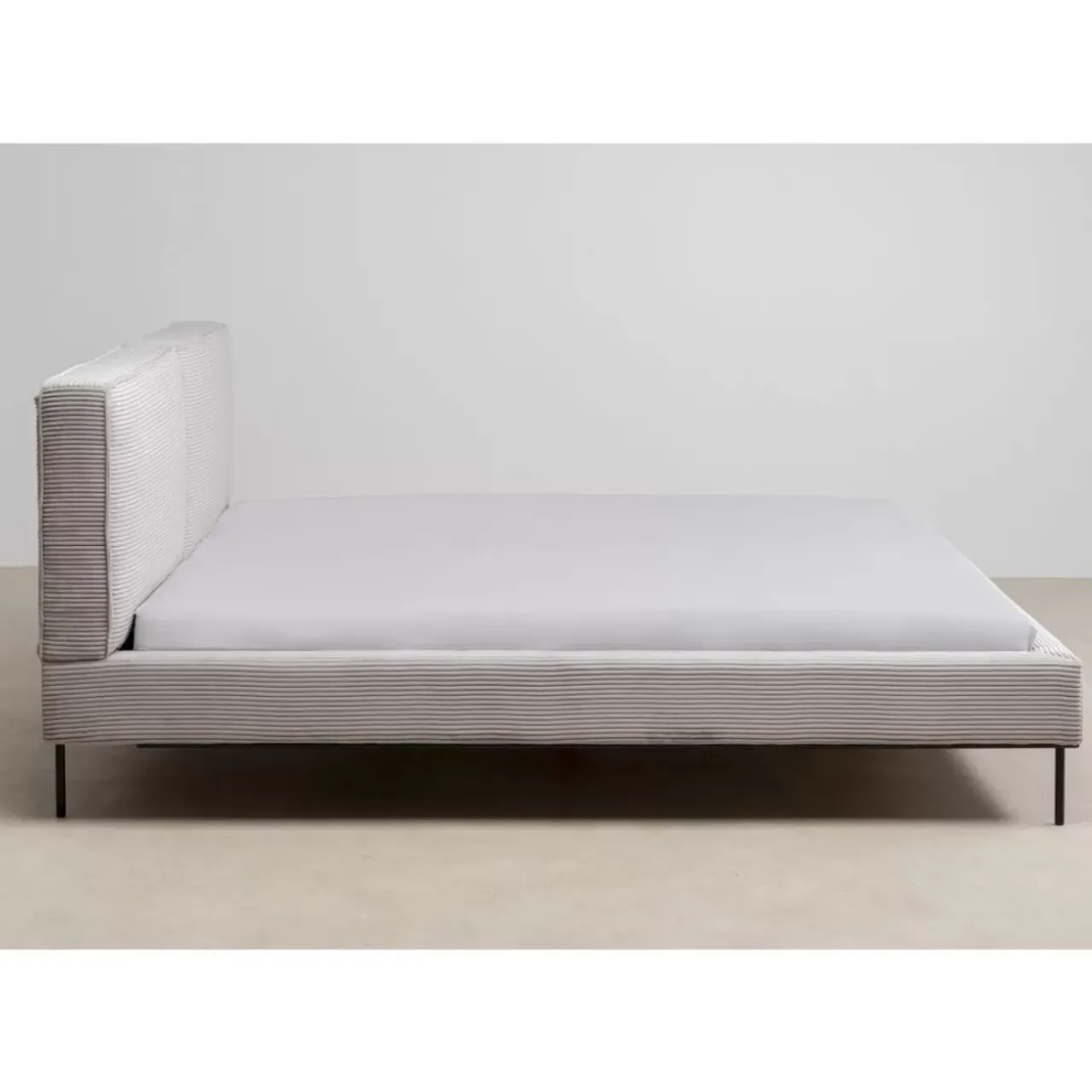 KARE Design Betten-Bett East Side Cord Grau 180X200Cm