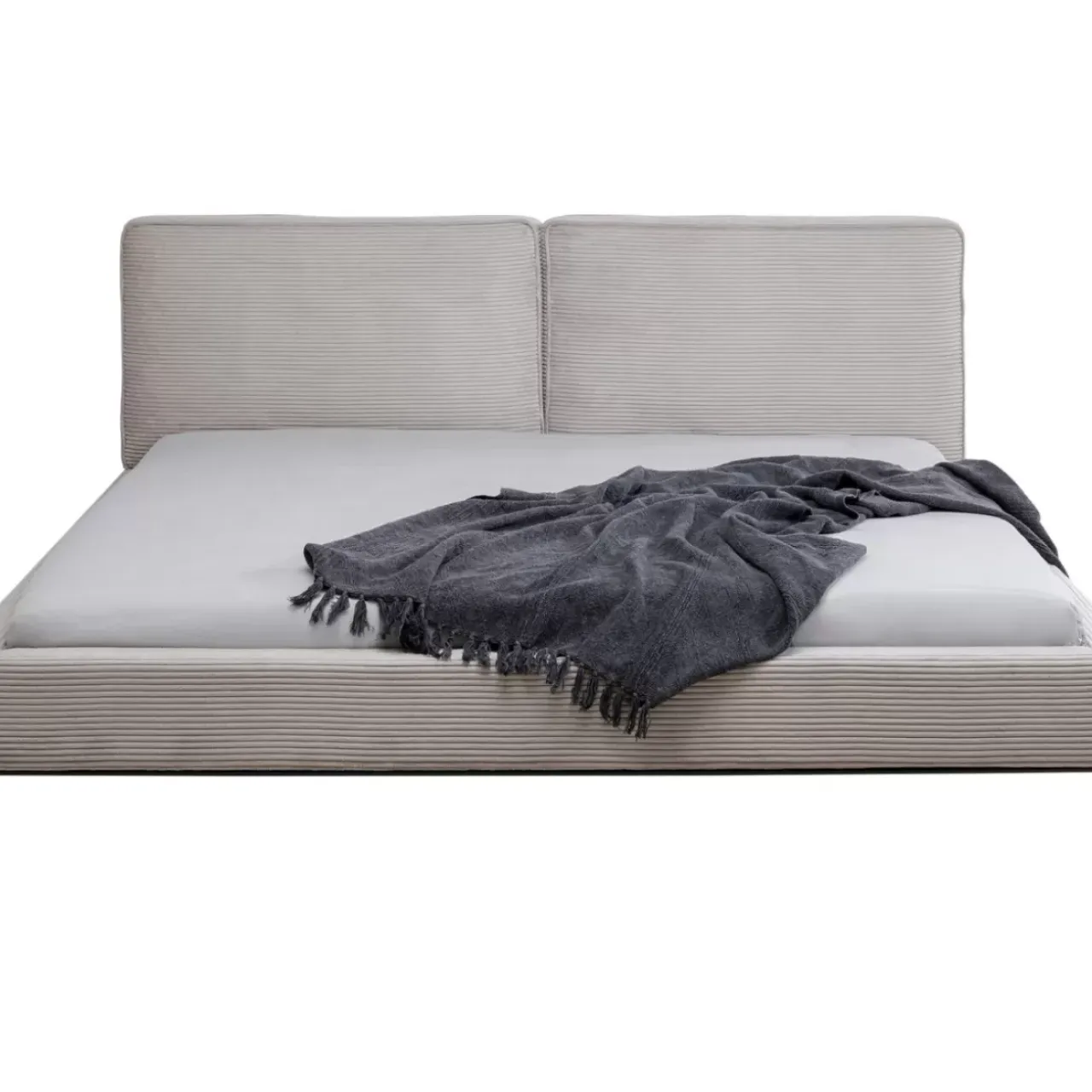 KARE Design Betten-Bett East Side Cord Grau 160X200Cm