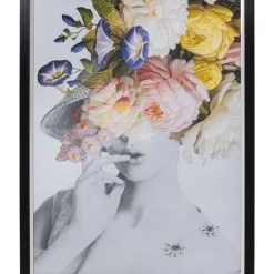 KARE Design Bilder-Bild Frame Flower Lady Pastell 152X117