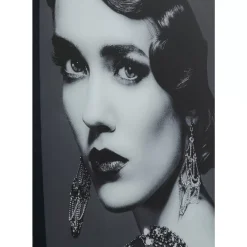 KARE Design Bilder-Bild Glas Beauty Lady 120X150Cm