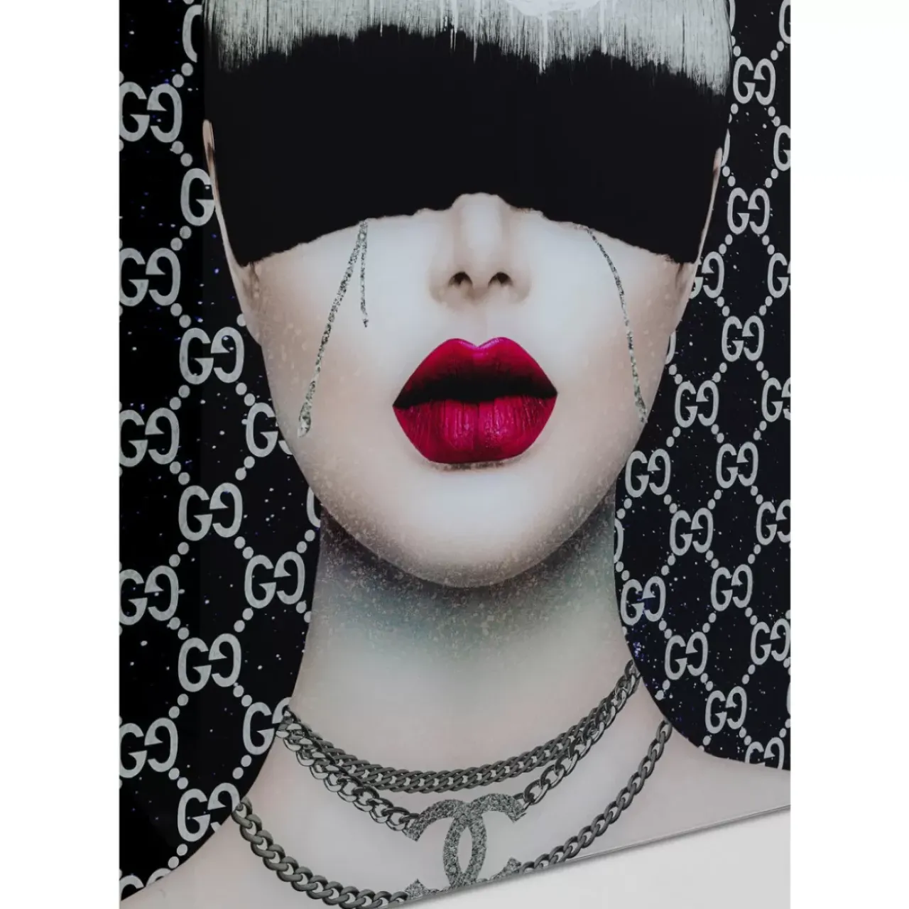 KARE Design Bilder-Bild Glas Fashion Haircut 80X80